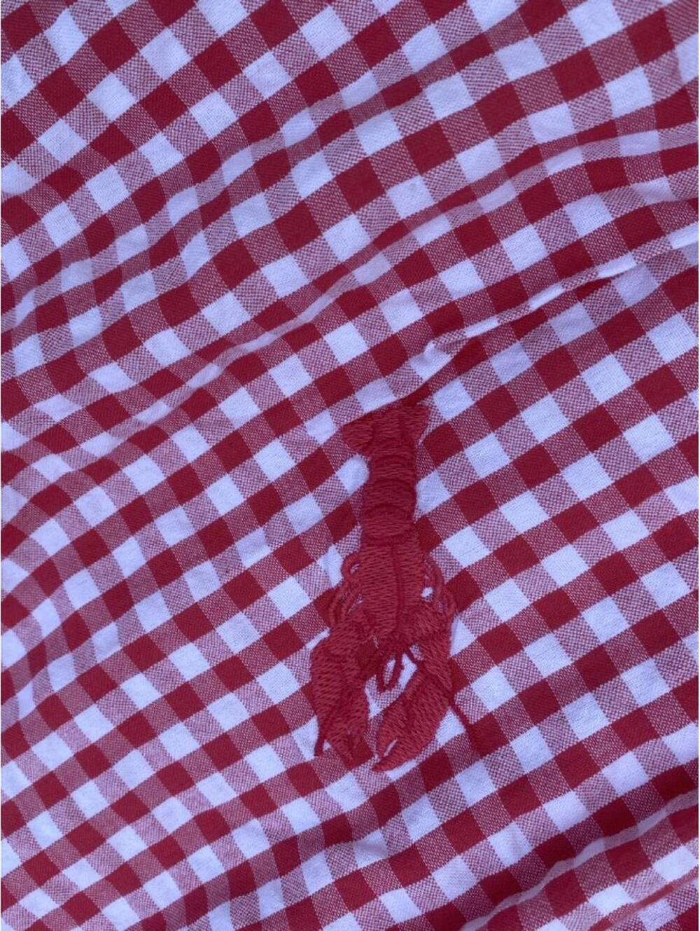 Vineyard Vines Ainsley Lobster coastal cottagecore checked ruffle dress small - Picture 4 of 8